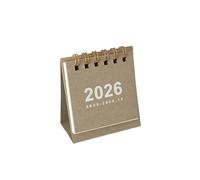 2026 Mini Spiral-Bound Desk Calendar - Compact & Stylish Calendar for Home and Office Decor(Calendar Dark Khaki)