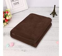 2026 Modern Flannel Children's Blanket as a Cuddly Throw Blanket in Warm Checked Pattern with Soft Solid Look for Cosy Moments (Brown, One Size)