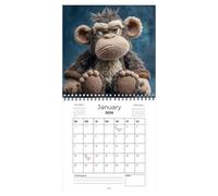 2026 Monkey Calendar - Humorous Twelve Month Planner Thick Paper Build, Scheduling Organizer | Long Tail Time Management, Kitchen Office Decoration, Perfect for Family Planning New Year Christmas