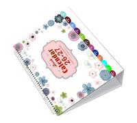2026 Monthly Calendar, Pocket Sized Calendar Creative Desktop Decoration Daily Planner Portable Small Desk Organizers PU Leather Planner