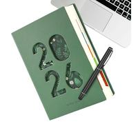 2026 Monthly Planner - 365 Days PU Leather A5 Notebook, 400 Pages Thick Paper Calendar, Appointment Calendar January to December 2026