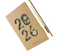 2026 Monthly Planner - A5 PU Leather Notebook 365 Days, Thick Paper Calendar 400 Pages, Appointment Calendar January - December 2026 for Work, College and the