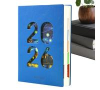 2026 Monthly Planner - A5 PU Leather Notebook 365 Days, Thick Paper Calendar 400 Pages, Appointment Calendar January - December 2026 for Work, College and the