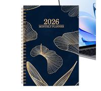 2026 Monthly Planner - Big Grid Annual Calendar Book, Premium Paper Planning Diary | Weekly Monthly Overview System With Clear Section Tabs, Time Management Notebook For Household Education Office Tas