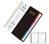2026 Monthly Planner, Organize Your Life, 21.5x15.3cm, Spiral Bound Schedule Book, Goal Setting Notebook, Versatile & Practical, For Appointments, Home, Office, School