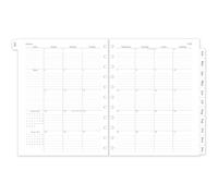 2026 Monthly Planner Refill, A4 Letter Size Planner Inserts for 11-Disc Discbound, 8.5"x11", Jan. 2026 - Dec. 2026, 12 Monthly Calendars with Laminated Tabs