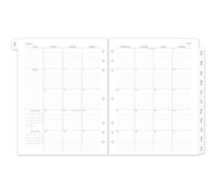 2026 Monthly Planner Refill, A4 Letter Size Planner Inserts for 7 Ring, 8.5"x11", Jan. 2026 - Dec. 2026, 12 Monthly Calendars with Laminated Tabs, 7-Hole Punched