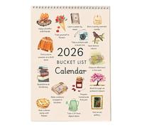 2026 Monthly Wall Calendar, Hanging Planner with Removable Nylon Hook, Annual Visual Planner, Daily Organization, Mental Wellness, Conscious Time Management, Home Use School