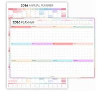 2026 Monthly Wall Planner, A2 60cm X 42cm | DOUBLE SIDED PRINT, Rainbow Wall Calendar 2026, Year Planner, Full Year to View | Organiser for Office, University, School (Calendar - Folded)