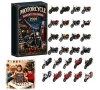 2026 Motorcycle Christmas Advent Calendar,24 Acrylic Motorcycle Ornaments | 24-Day Acrylic Ornaments, Hanging Keepsake, Mini Motorcycle Figurines, Collectible Mini Motorbike for Motorcycle Enthusiasts