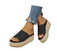 2026 Ms. Europe and The States Summer Soft Bottom Chain Flat Bottom Word Slippers Female Stone Pattern Beach Sandals Drag Black