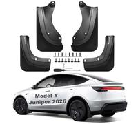 2026 Mud Flaps for Tesla Model Y Juniper Accessories Front and Rear ABS Mud Guards Set of 4, Includes All Hardware Installation Tools Accessories (Model Y Juniper 2025+)