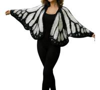 2026 Multicolor Monarch Butterfly Knit Cardigan, Open Front The Crochet Monarch Butterfly Cardigan/Sweater Boho Knit Coverup (White,One Size)