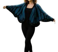 2026 Multicolor Monarch Butterfly Knit Cardigan, Open Front The Crochet Monarch Butterfly Cardigan/Sweater Boho Knit Coverup (Navy,One Size)