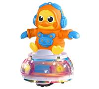 2026 Musical Flashing Lights & 360° Universal Movement Battery Powered Dancing For Toddlers Kids (Orange, 20cm)