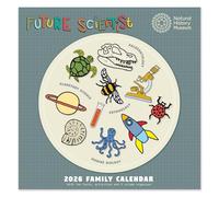 2026 National History Museum Kids Future Scientist Square Family Planner Organiser Wall Calendar
