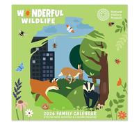 2026 National History Museum Wonderful Wildlife Square Family Planner Organiser Wall Calendar