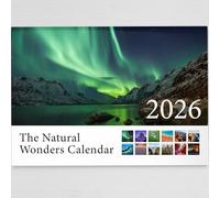 2026 Natural Wonders Wall Calendar Featuring Stunning Photography of Natural Wonders From Around The World - Includes All UK & World Holidays & Dates | Perfect Christmas Calendar for Home And Office