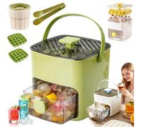 2026 Neu C Portable Ice Maker with Lid & Storage Box 48 Ice Cubes Easy Ice Cube Tray One-Button Operation Perfect for Parties & Home Use Keep Ice Always Ready