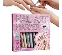2026 New 12 Colors nails-art Pens Set, New nails-art Markers For Gel Nails, High-Pigment Fine-Tip,DIY Nails Arts Marker Drawing Painting Liner Pen, For graffitis Dotting Drawing Painting Point Liner