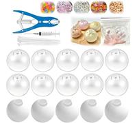 2026 New 15 Pcs DIY Stress Ball Making Kit,Squishy Maker Machine with Clear TPR Skins,Calming ASMR Sensory Toys for Kids and Adults,Customizable Anxiety Relief Crafts Hand Therapy Exercises