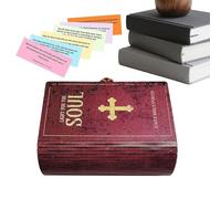 2026 New 150 Pieces Scripture Verse Cards 7.8x11.3x4.6 Cm Handmade Wooden Bible Verses Box Women Inspirational Verse Boxes For Devotion Encouragement Meditation