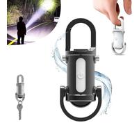 2026 New 2 in 1 Flashlight and Power Bank,1200LM Super Bright Mini Keychain Flashlight Waterproof, Torch,Rechargeable LED Keychain Torch, High Lumens EDC Pocket Flashlights for Hiking, Camping (Black)