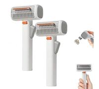 2026 New 2-in-1 Pet Self-Detangling & Grooming Comb,2-in-1 Pet Comb Untangle & Remove Tangles One-Touch Switch,Cats & Dog Dematting Comb,Pets Grooming Brush Detangle,Deshed,Massage (2 pcs)