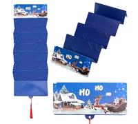 2026 New 2pcs Creative Christmas Cash Envelope, Christmas Money Holder Card, 6 Slots Pull-Out Design, Surprise Xmas Card Holder for Men Women Girl Boy, Multiple Colors (Dark Blue-2pcs)