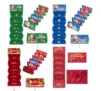 2026 New 2pcs Creative Christmas Cash Envelope, Christmas Money Holder Card, 6 Slots Pull-Out Design, Surprise Xmas Card Holder for Men Women Girl Boy, Multiple Colors (Set-a-4pcs)