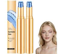 2026 New 3-in-1 No Budge Gradient Eyeshadow Stick,Crease-Proof Waterproof 24H Long Lasting 3 Color Cream-to-Powder Shadow Stick,24 Hour Stift Eye Shadow Matte,Sensitive Eyes&Mature Skin (#2/2pcs)
