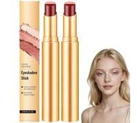 2026 New 3-in-1 No Budge Gradient Eyeshadow Stick,Crease-Proof Waterproof 24H Long Lasting 3 Color Cream-to-Powder Shadow Stick,24 Hour Stift Eye Shadow Matte,Sensitive Eyes&Mature Skin (#3/2pcs)