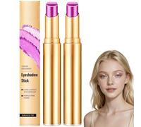 2026 New 3-in-1 No Budge Gradient Eyeshadow Stick,Crease-Proof Waterproof 24H Long Lasting 3 Color Cream-to-Powder Shadow Stick,24 Hour Stift Eye Shadow Matte,Sensitive Eyes&Mature Skin (#6/2pcs)