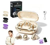 2026 New 3-in-1 Wireless Earbuds Bluetooth,Long Battery Clear Call (beige)