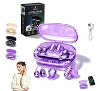 2026 New 3-in-1 Wireless Earbuds Bluetooth,Long Battery Clear Call (purple)