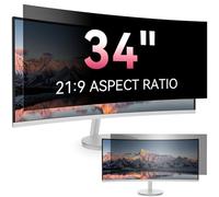 [2026 New] 34 Inch Curved Computer Privacy Screen Protector for 21:9 Aspect Ratio Widescreen Monitor,Removable Eye Protection Anti Glare Blue Light Filter,34in Anti Spy Desktop Security Private Shield