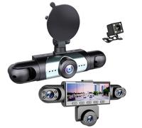 2026 New 360 Degrees Car Dash Cam,5 Channels Car DVR HD1080P Video Recorder, Built-in WIFI,Front Inside And Rear Camera View Night Vision G-Sensor Black Box