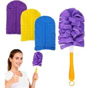 2026 New 360° Electrostatic Duster Refills - the Sustainable Choice for a Dust-Free Home, Washable Reusable Duster Refills Reusable, Fits Most Standard Handles for Home Office Car (3Refills+Handle)