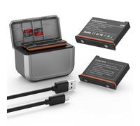 2026 New 360 X3 Battery Charger Set, 2 Pack 2000mAh Replacement Batteries with Fast Charger Hub Compatible with Insta360 X3 Accessories with Misro Card Slots (2 Batteries+1 Charger)