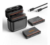 2026 New 360X4 Air Battery Charger Set, 2-Pack 2500mAh Replacement Battery and Dual Fast Charging Charger Case for Insta360 X4 Air Camera Accessories(2 Batteries+1 Charger)