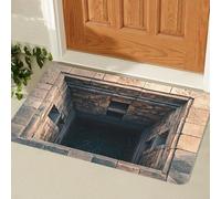 2026 New 3D Hole Rug,Creative 3D Hole Illusion Rugs,Dog Gets Scared of 3 D Carpet,Rug That Looks Like a H-ole,Optical Illusion Rugs,Non-Slip Doormat For Door Entrance,Bathroom,Stairs,Playroom