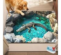 2026 New 3D Hole Rug, Optical Illusion Rug, Dog Gets Scared of 3D Carpet, Rugs That Looks Like a Hole, Non-Slip Visual Doormat, for Bedroom, Living Room or Game with Pets