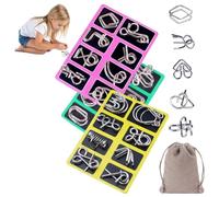 2026 New 3dmetal Montessori Puzzle Solving, Metal Brain Teaser Puzzles, Metal Puzzles For Adults, Steel Iq Games, Physics Mind, For Family Game Nights And Travel Entertainment (J)