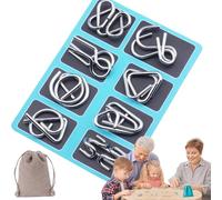 2026 New 3dmetal Montessori Puzzle Solving, Metal Brain Teaser Puzzles, Metal Puzzles For Adults, Steel Iq Games, Physics Mind, For Family Game Nights And Travel Entertainment (F)