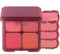 2026 New 4 Color Matte Blush Palette, Long Lasting Waterproof Lightweight Blusher Palette, High Pigment Buildable Brightening Soft Matte, Face Palettes For Everyday Wear