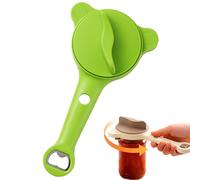 2026 New 4-in-1 Jar Opener | 4 in 1 Multi-Purpose Jar Opener, Adjustable Easy to Use Durable, for Kitchen Jars Bottles Cans Pantry (Green)