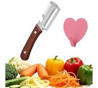 2026 New 4 in 1 Multifunctional Vegetable Peeler with Wooden Handle Ultimate Kitchen Tool for Potato Pumpkin Fruit Vegetables Bottle Cap Opener (1,Brwon)