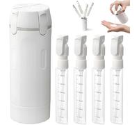 2026 New 4 in 1 Travel Bottles for Toiletries - Refillable, Leak Proof, Portable Containers for Shampoo Lotion Conditioner Cream, Push-Down Dispenser, Multipurpose Travel Toiletry Containers