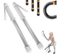 2026 New Adjustable Ropeless Battle Ropes, Weighted Cordless Spring Battle Rope, Adjustable Weight Ropeless Batt-le Ropes Z-Rope, Non-Slip Soft Handles & Shock-Absorbing Ends for Home Gym (Grey)