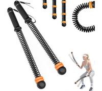 2026 New Adjustable Ropeless Battle Ropes, Weighted Cordless Spring Battle Rope, Adjustable Weight Ropeless Batt-le Ropes Z-Rope, Non-Slip Soft Handles & Shock-Absorbing Ends for Home Gym (Black)